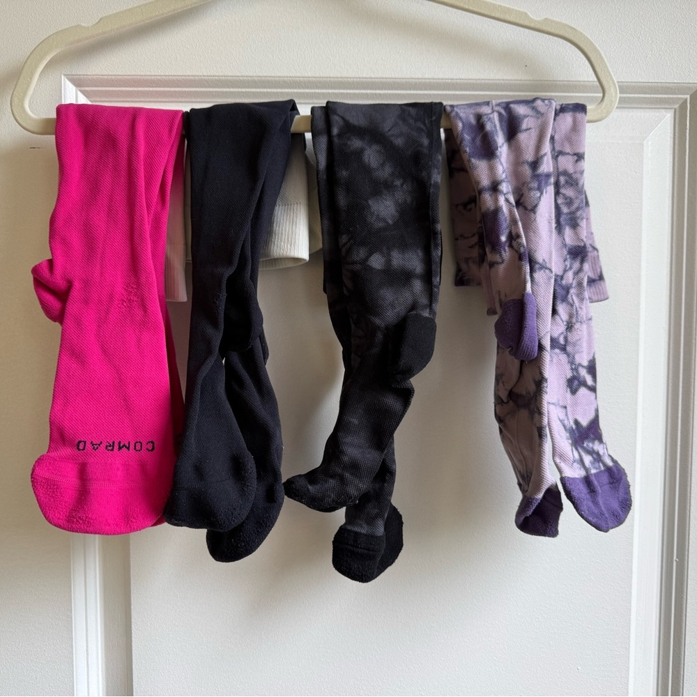 Comrad Women's Stylish Compression Socks - Fuchsia, Black, Tie-Dye